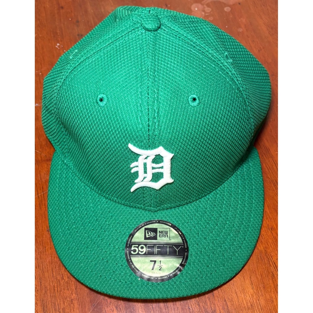 New Era 59FIFTY Detroit Tigers Hat Green St Patricks Day Fitted Cap 7 1/2